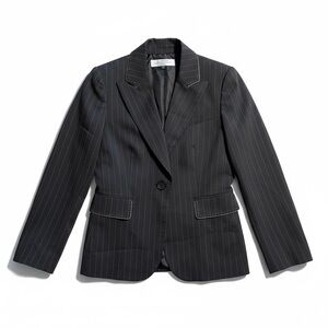 Tahari ASL Black Pinstripe Blazer Women's